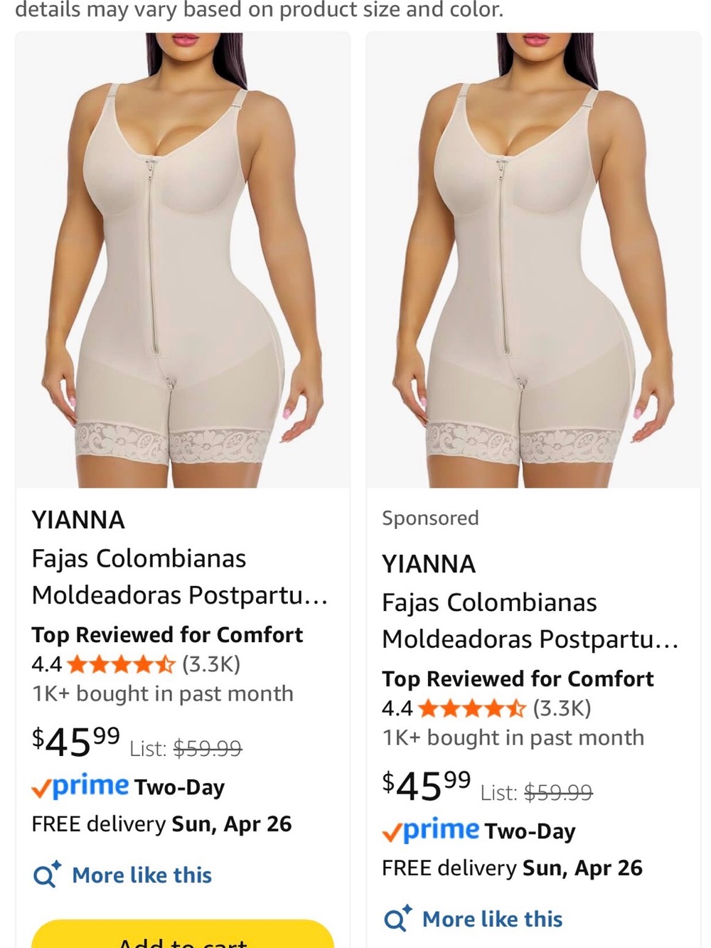 Yianna Beige Lace-Trim Postpartum Shapewear Bodysuit
